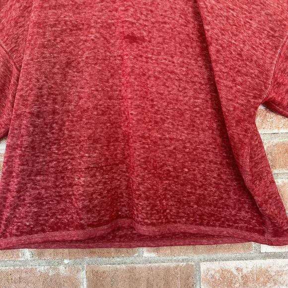 We The Free Chill Out Oversized Cold Shoulder Shirt Heathered Berry XS - Picture 4 of 8